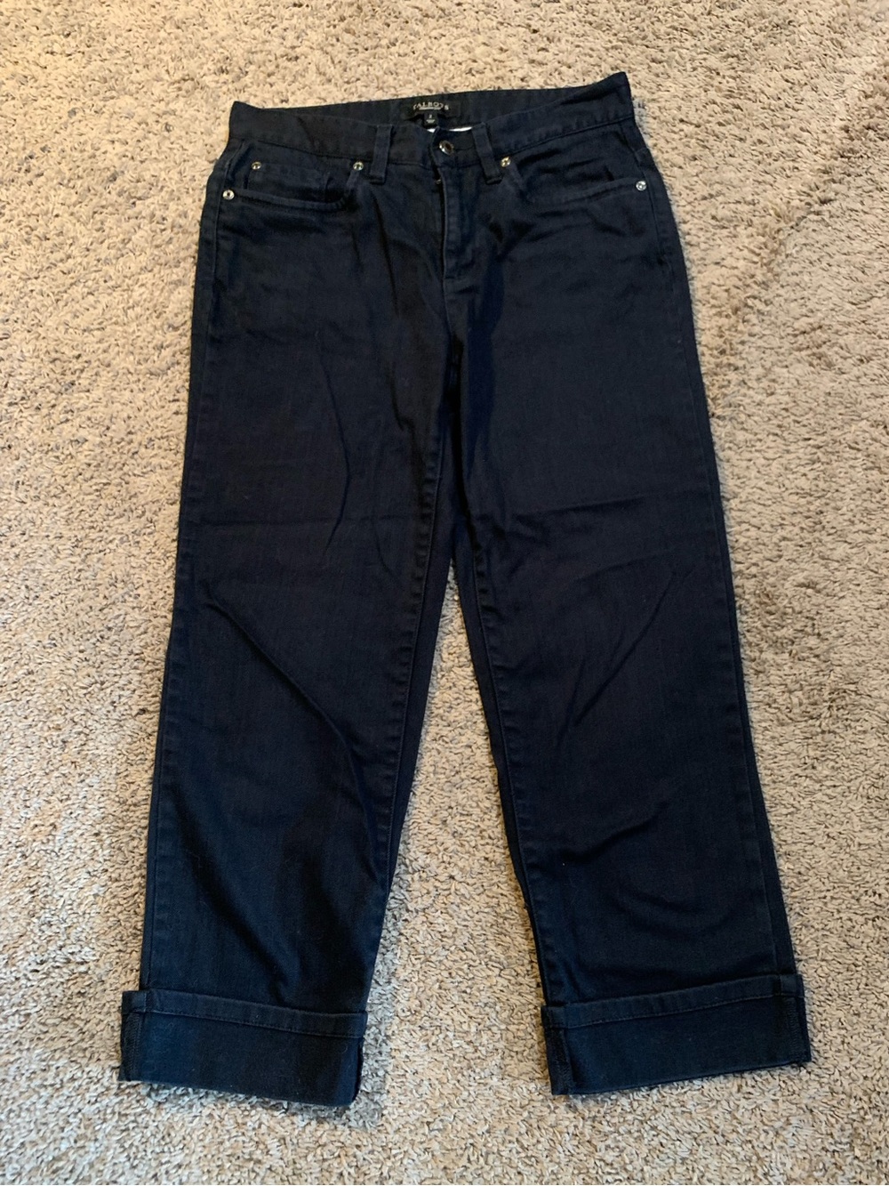 Talbots Denim Black Cuffed Jeans 2